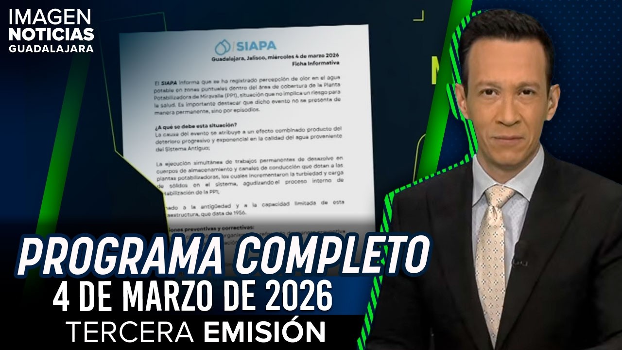 Imagen Noticias GDL con Ricardo Camarena | Programa completo 4 de marzo 2026