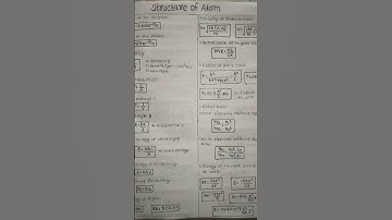Structure of Atom Class 11 all formulas Best Notes for exam #shorts