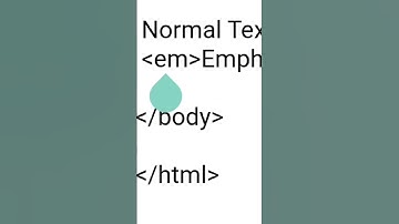HTML Crash Course for Beginners : How to emphasize texts in HTML coding ? #coding #programming