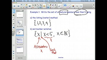 2.2 Describing Sets (part 1)