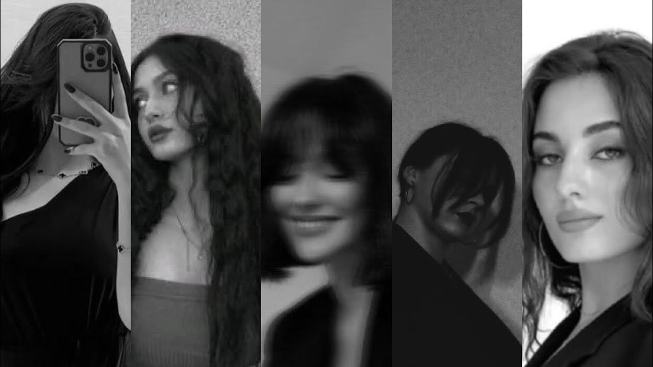 رمزيات بنات اسود وابيض صور بنات كيوت افتارات رمادي رمزيات انستا 💙🦋
