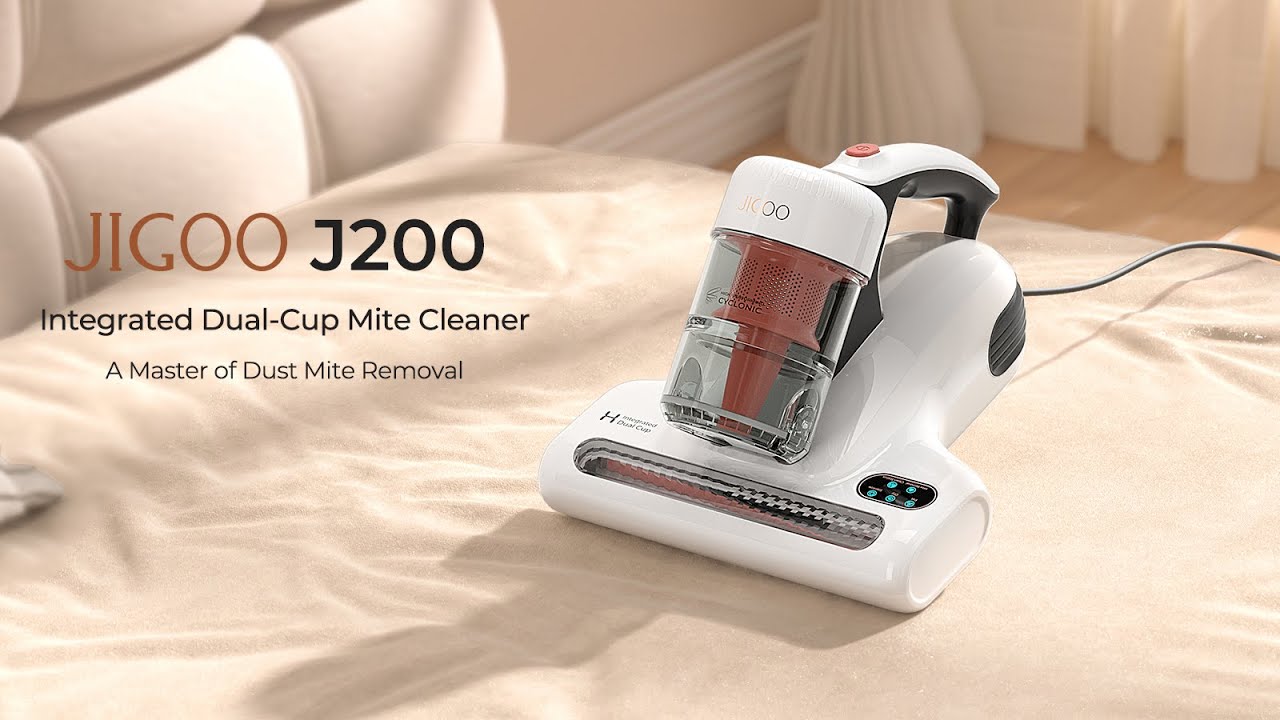 Jigoo J200 Integrated Dual-Cup Mattress Vacuum Cleaner