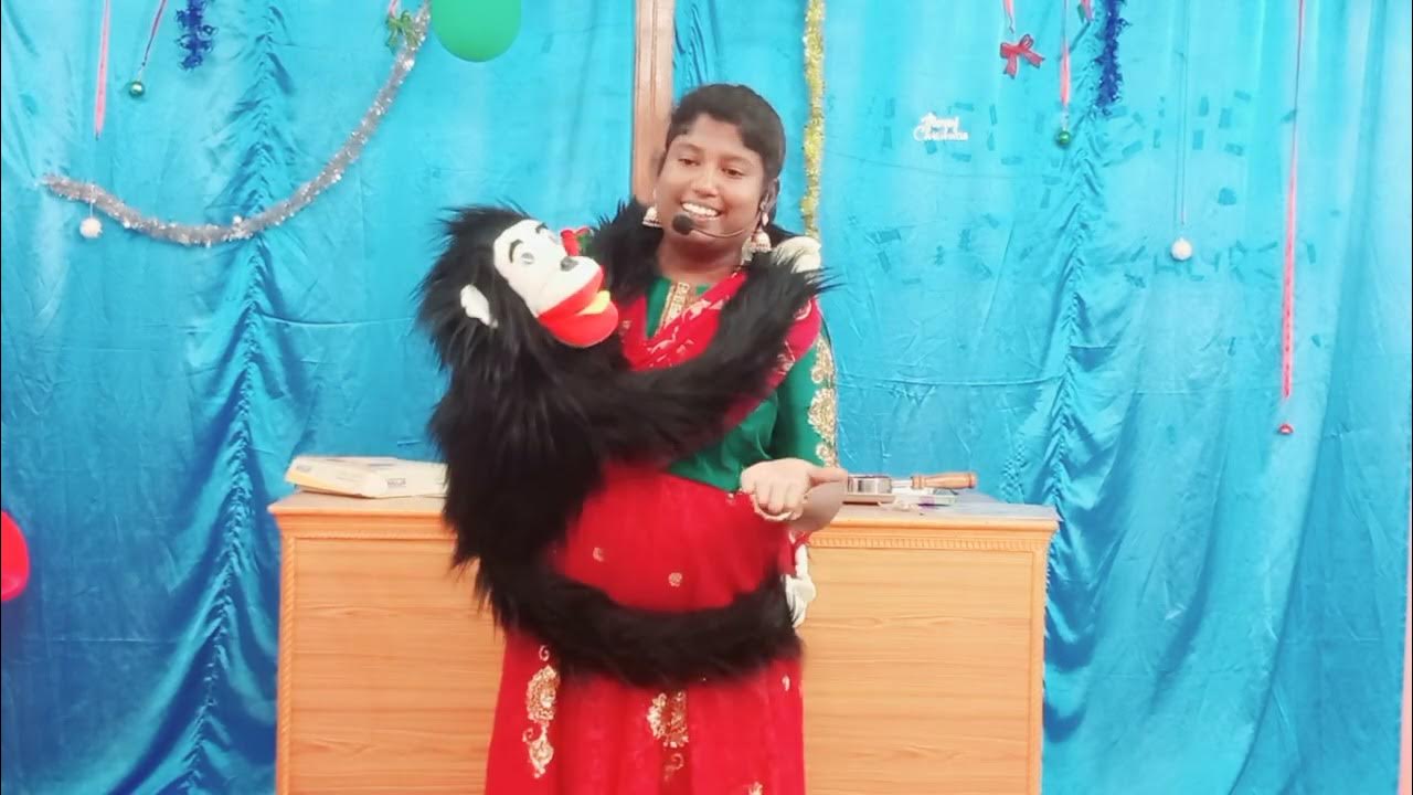 PUPPET SHOW TAMIL MONKEY KUMAR WITH MRS.VINOTHINI KANAGAVEL YouTube