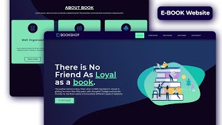 Make E-Book Selling Website Using HTML And CSS  || Responsive Website step by step tutorials
