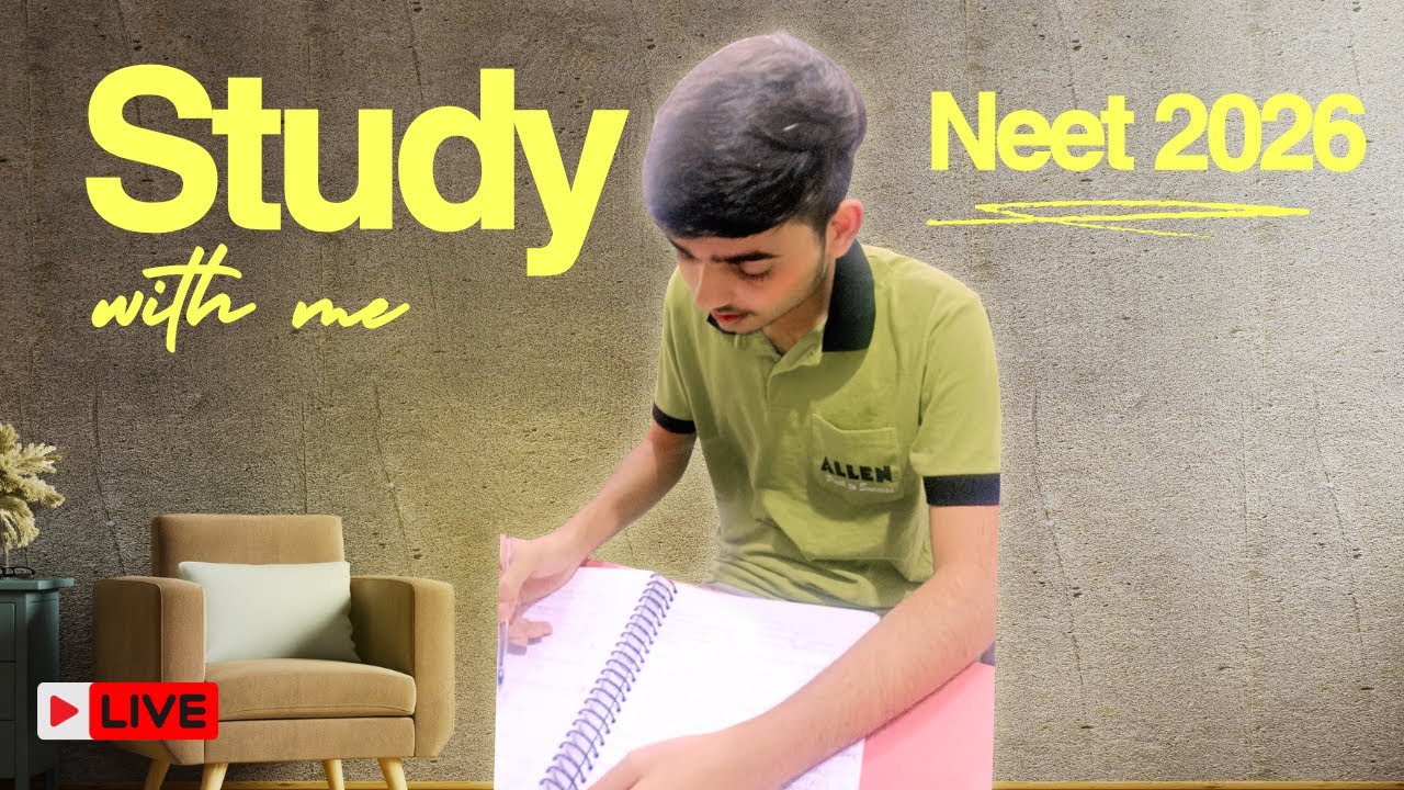 Day 144/150 — Live Study With Me | Allen Kota Student | NEET 2026 