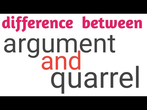 difference between argument
