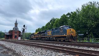CSX Freight Trains at Point of Rocks | Heritage Unit & Amtrak | 4K Trackside Action