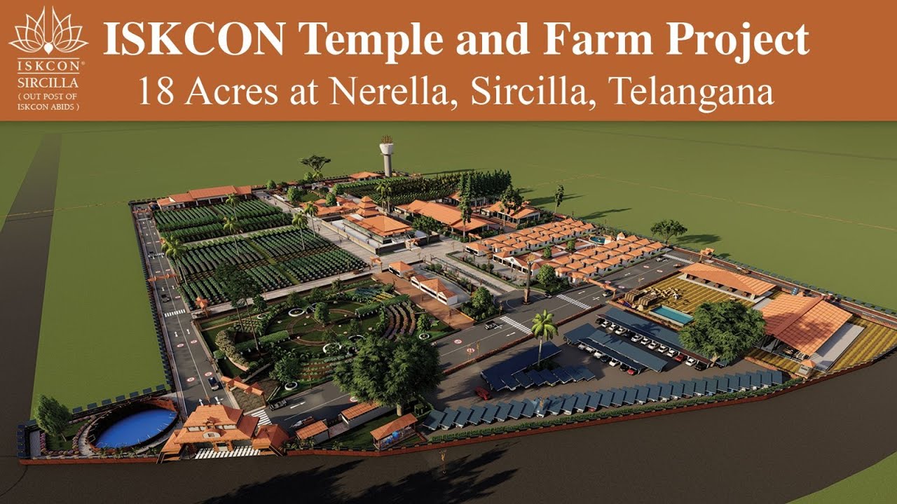 ISKCON Temple and Farm Project in 18 Acres at Nerella, Sircilla, Telangana #iskcon #iskcontemple