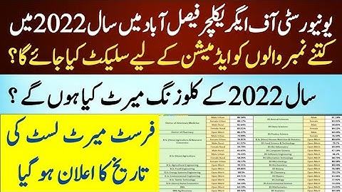 UAF Expected Closing Merits 2022 |First merit list date of UAF 2022|UAF Latest updates