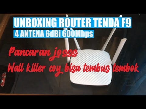 UNBOXING ROUTER TENDA F9, TEMBUS TEMBOK