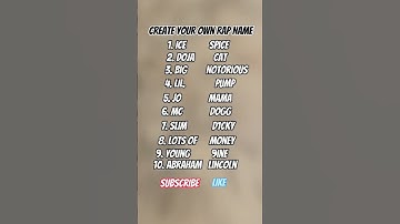 CREATE YOUR OWN RAP NAME 💀💀(PT 2)