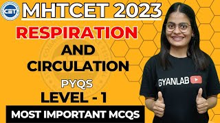 MHTCET 2023 | Chp 8 | Respiration and Circulation | Most Important MCQ's | Gyanlab | Anjali Patel