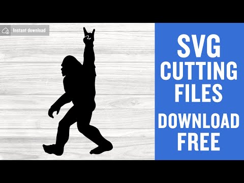 Bigfoot Rock On Svg Free Cutting Files for Cricut Silhouette Instant Download