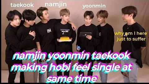compilation of namjin yoonmin taekook together in one frame ft. single hobi|| #couplegoals|| #bts