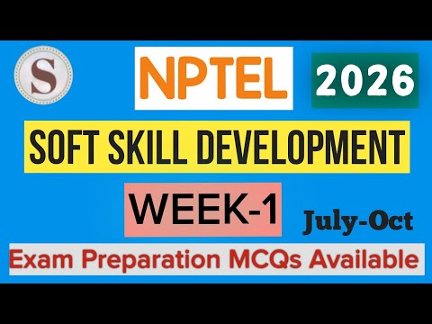 NPTEL Soft Skill Development Week 1 Assignment Answers 2026 | Quiz Solution | SKumarEdu