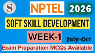NPTEL Soft Skill Development Week 1 Assignment Answers 2026 | Quiz Solution | SKumarEdu screenshot 2