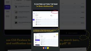 Build this Floating Navbar in 60s 💎 CSS Flexbox #uidesign #webdesign #shorts #htmlcss #coding