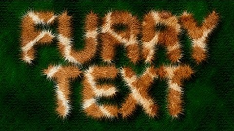 Photoshop Tutorial: How to Make TEXT Look Like FUR!