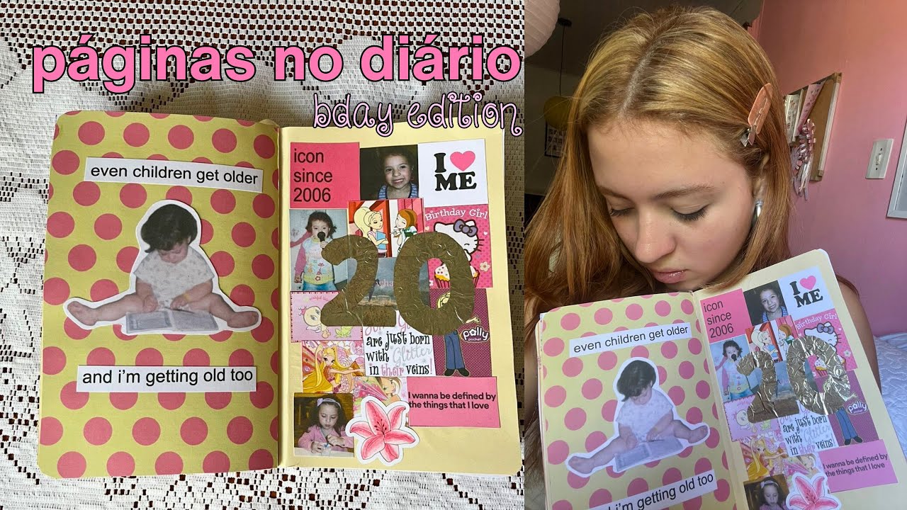 journal with me 💐fazendo colagens de aniversário comigo 