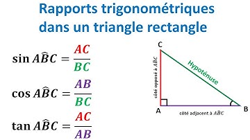 COURS: Rapports trigonométriques dans un triangle rectangle ► Trigonométrie - 3ème année collège