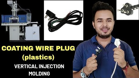 Vertical injection molding machine coating wire cable plug.