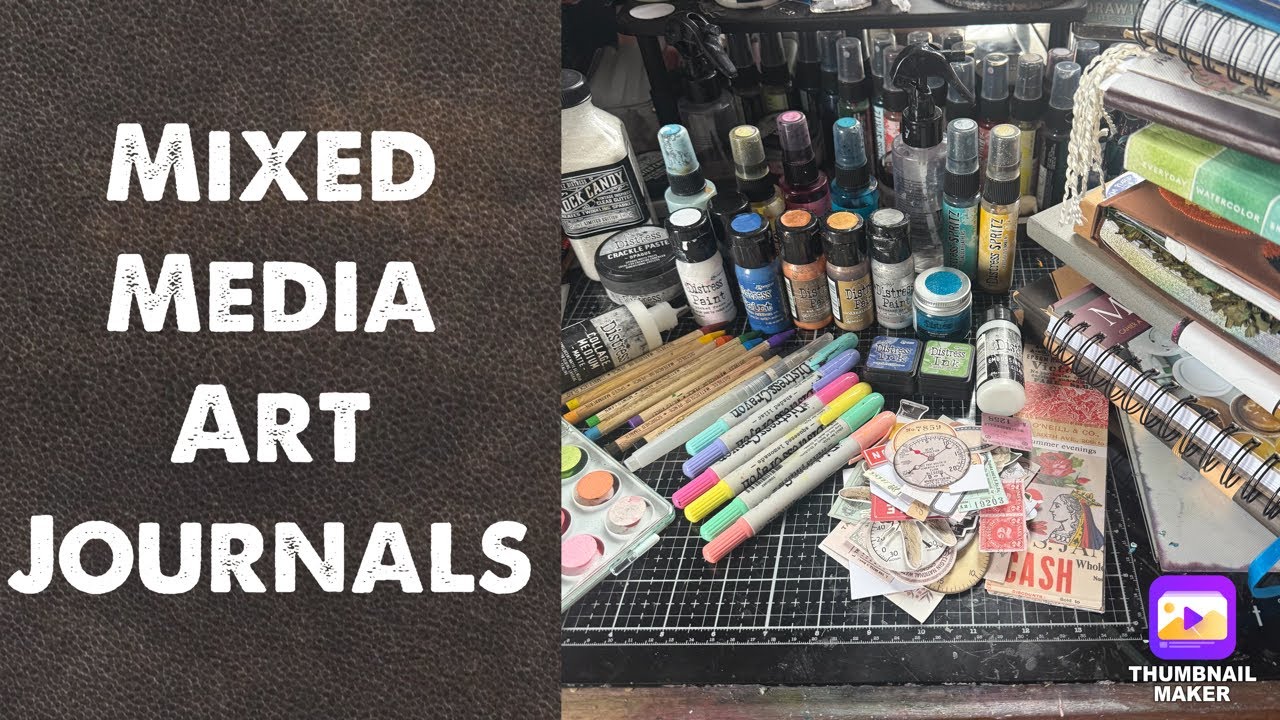 Mixed Media Art Journal Exploration P1: Tim Holtz Distress: Watercolor Pencil, Ink, Crayon, & Paint