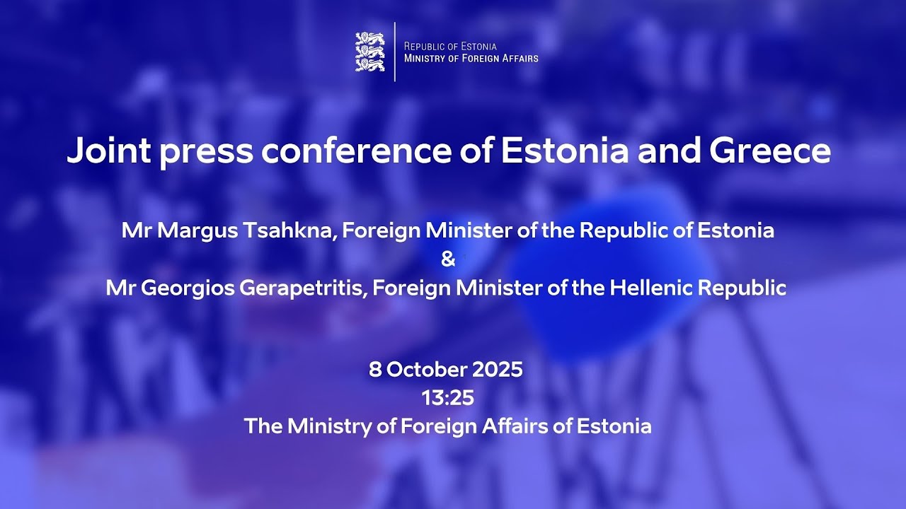 Joint press conference of Estonia and Greece, 08.10.2025