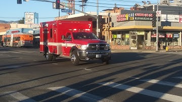 LAFD Rescue 7 Responding
