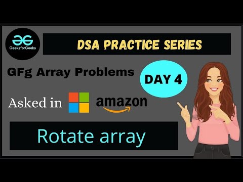 dsa practice question | rotate array | array practice problem | data structure playlist | gfg | dsa