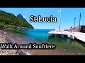 St Lucia Island - Walk Around Soufriere - 2017 (4K)