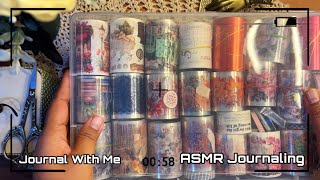 ASMR Journaling | Journal With Me | Art Journal | ASMR Collage Sounds | Sleep Sounds 