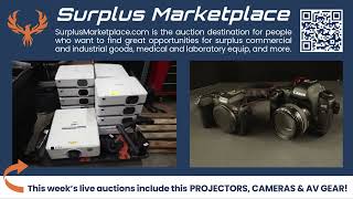 Surplus Marketplace Auction Showcase Vid Promo for auctions ending the week of Aug 16-21