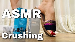 ASMR 🔥 Crushing Boxes with slippers 🔥👠 | Walking and Crushing Sounds 👠 | No Talking For Sleep 😴