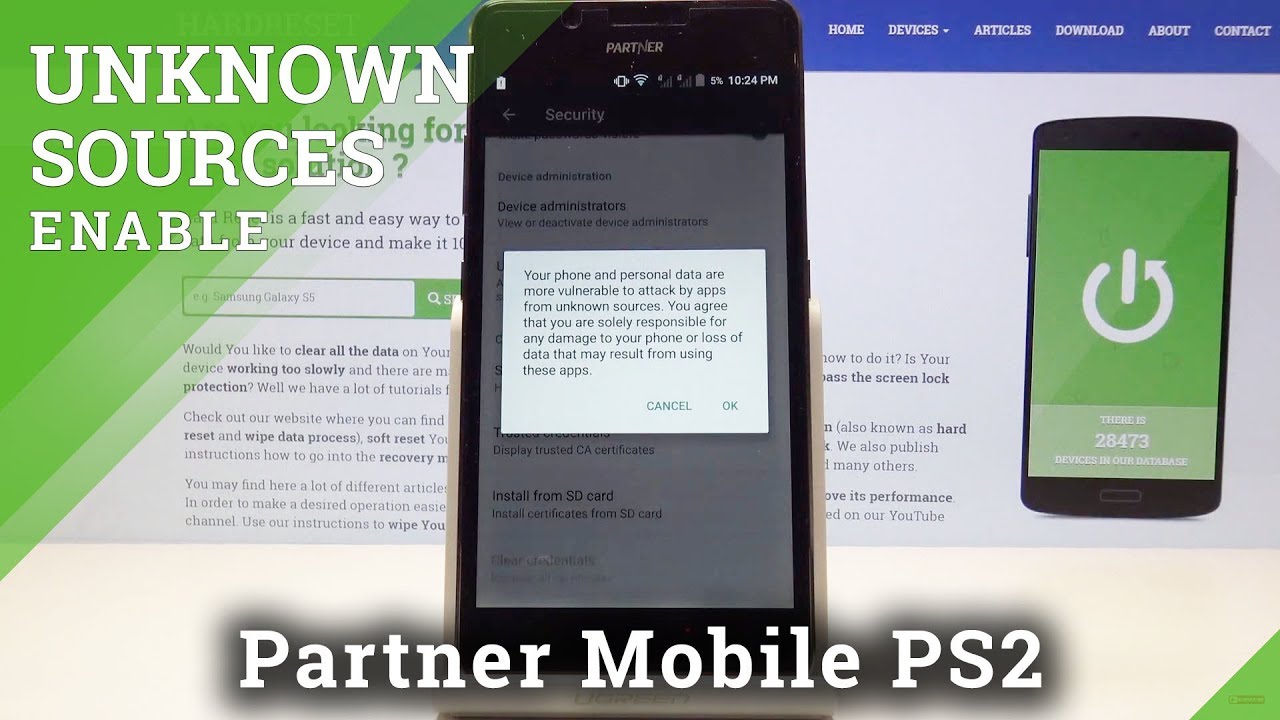 How to Allow App Installation in Partner Mobile PS2 - Enable Unknown Sources