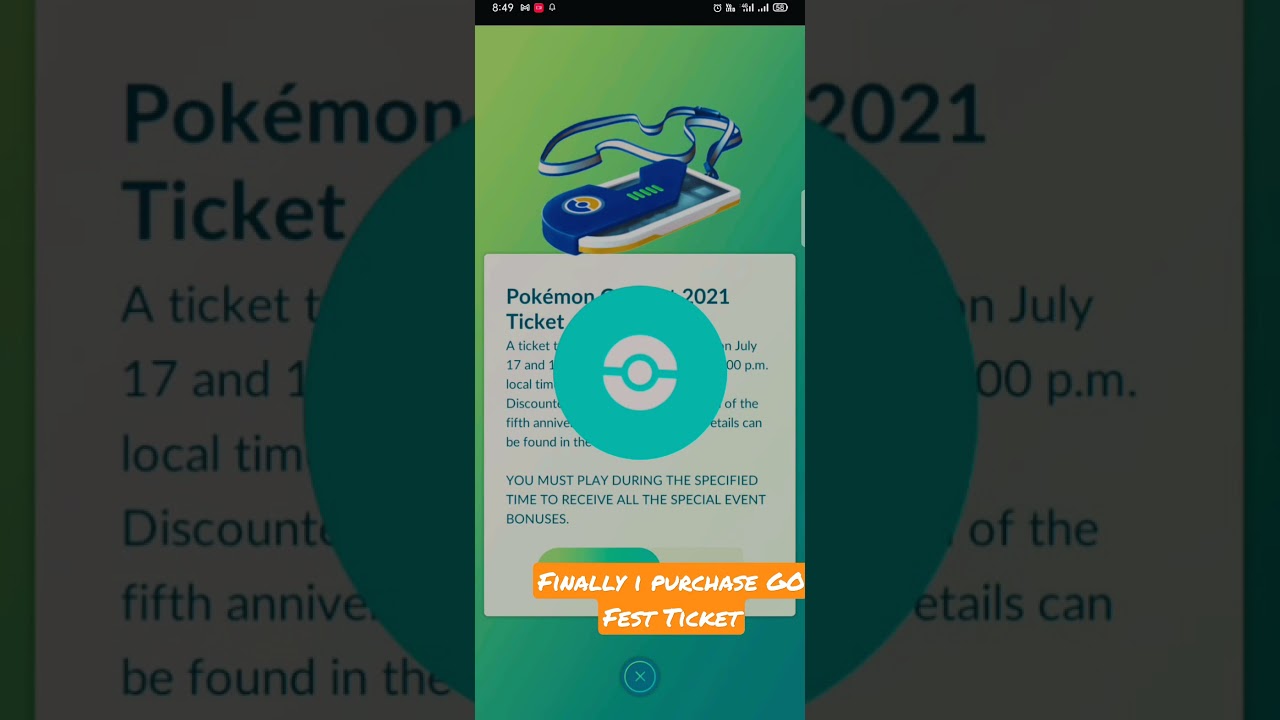 Pokémon GO 2021✓ GO Fest Ticket🇮🇳🤘🏻😁