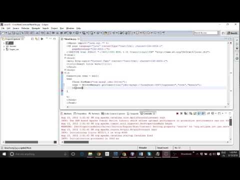 jsp to mysql workbench connection in eclipse ide