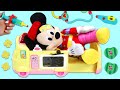 Disney Mickey Mouse Toy Ambulance Doctor Hospital Checkup &amp; Kids Learning Coloring Book!