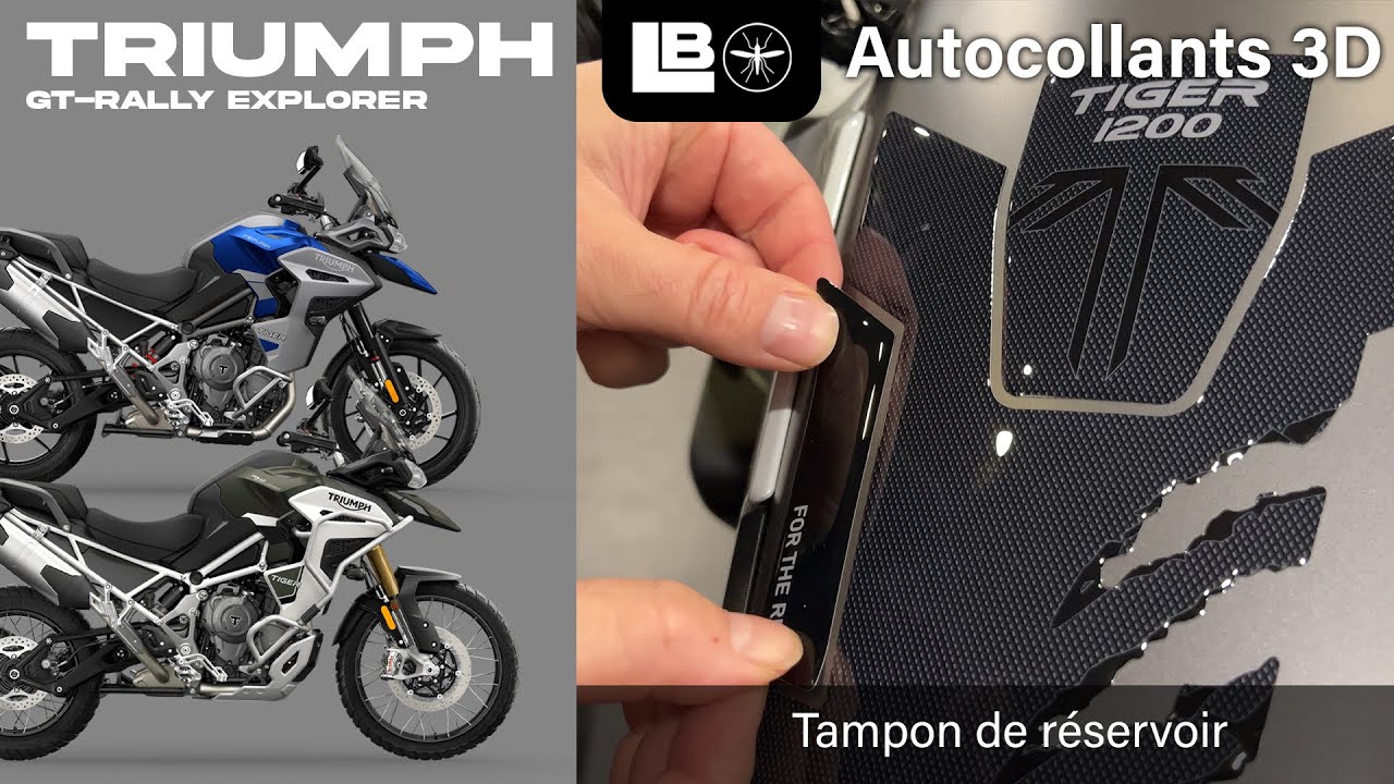 AUTOCOLLANTS 3D LabelBike® Tampon de réservoir compatible moto Triumph