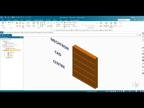 Solid Edge 2024 - Create Linear Pattern in 3D Part