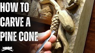 Carving A Simple Pine Cone With Traditional Gouges