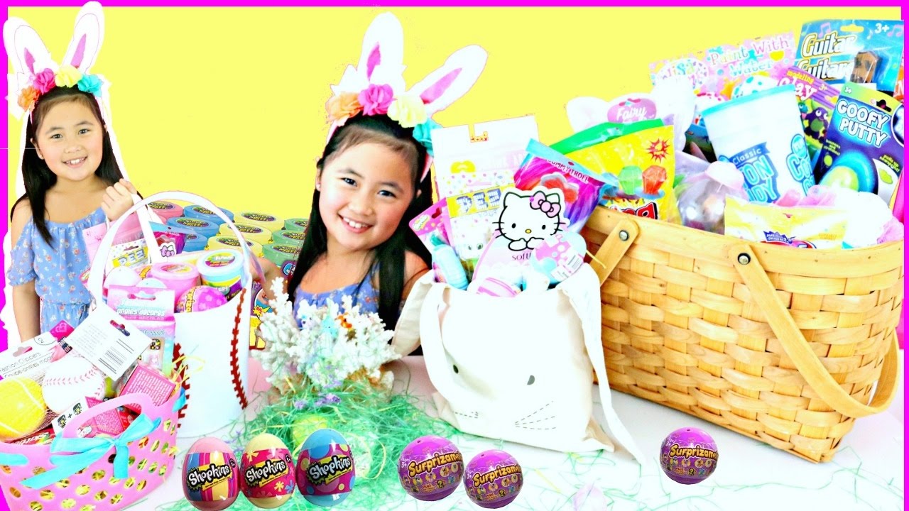 HUGE GIANT EASTER BASKETS Surprise Toys YouTube