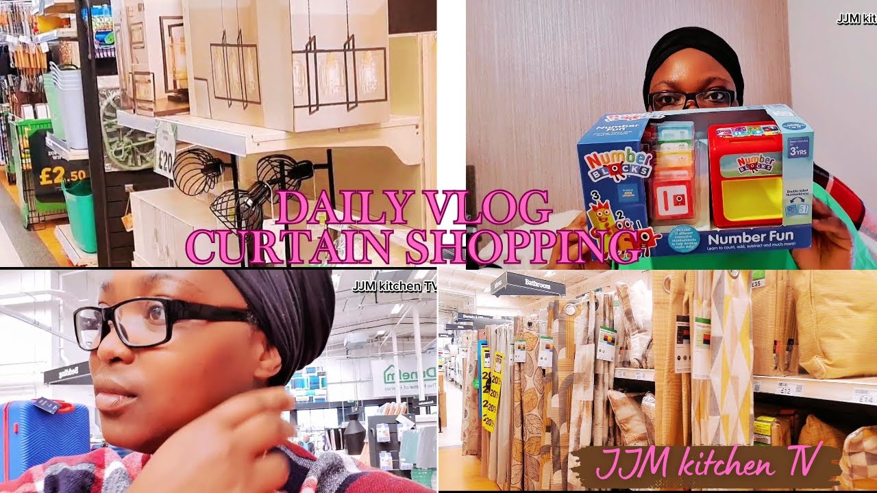 UK Dairy! Curtains Shopping Vlog + where to shop Affordable home decor in the UK + Fulfilling Wish.
