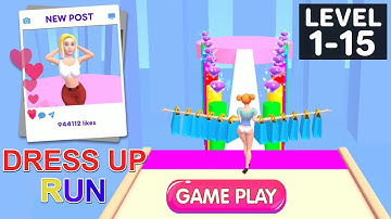 Dress Up Run Gameplay Walkthrough Level 1-15 || Android Game