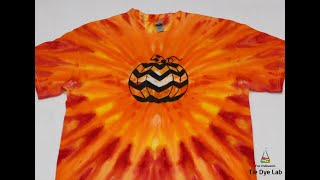 Full Tie Dye Shirt With A Pumpkin Painted With Dye [Inclined Ice Dye] Guide