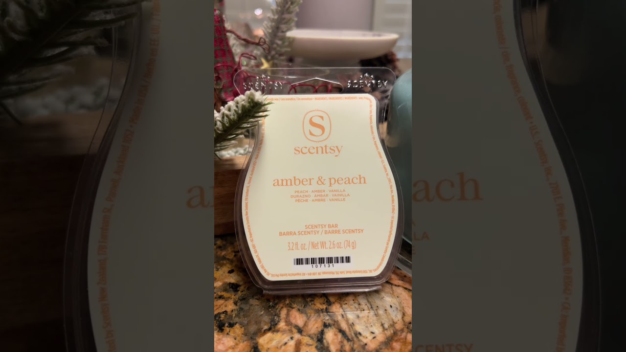 Scentsy Wax Bar Review - AMBER & PEACH January 2026 Scent of the Month SOTM 