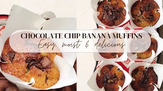 Easy Moist Chocolate Chip Banana Muffins - Lovely Bake Sale Option screenshot 2