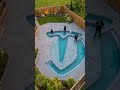 Tesla Shape Luxury Pool Transformation ⚡🏊♂️ | Dream Backyard Design#viralvideo #beautifulpools
