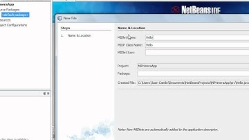 Crear MIDlet Netbeans - J2ME