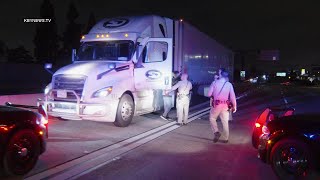 Semi Travels Wrong Way on 210 Freeway; CHP Stops Truck in Duarte, Driver Detained