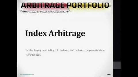 Index Trading Arbitrage | ArbitragePortfolio.com